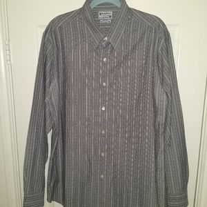 Lucky Brand Striped Long Sleeve Button Up Shirt Men's sz XL.